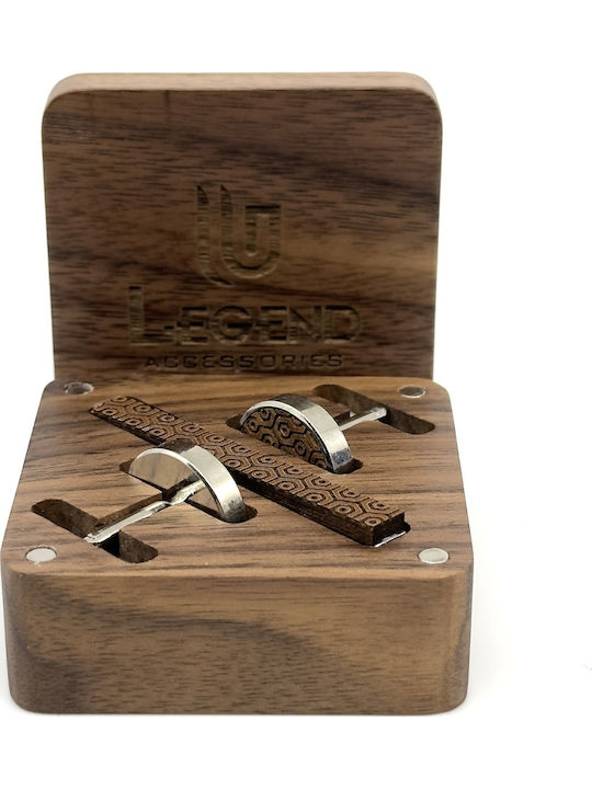 Legend Accessories Cufflinks Made Of Wood In Brown Colour