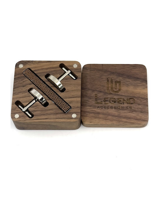 Legend Accessories Cufflinks Made Of Wood In Brown Colour