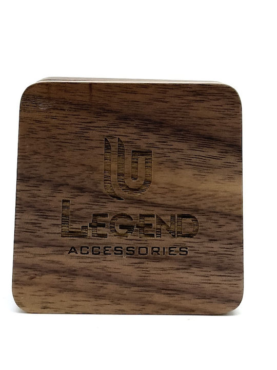Legend Accessories Cufflinks Made Of Wood In Brown Colour