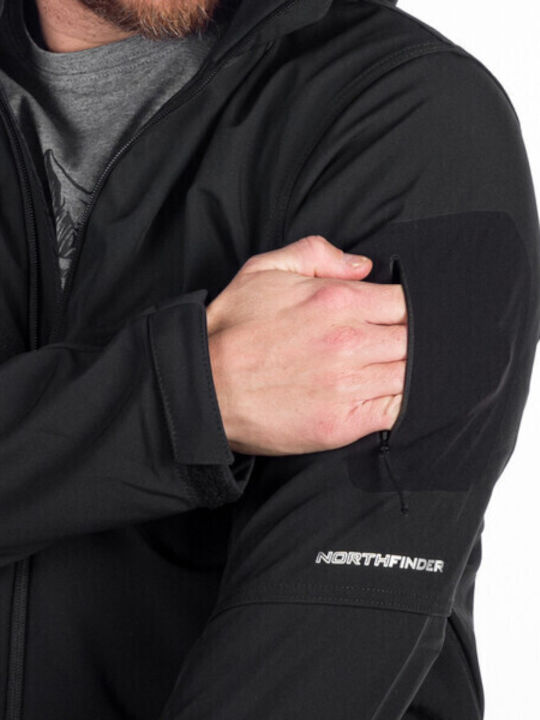 Winter Jacket Softshell Waterproof and Windproof Black