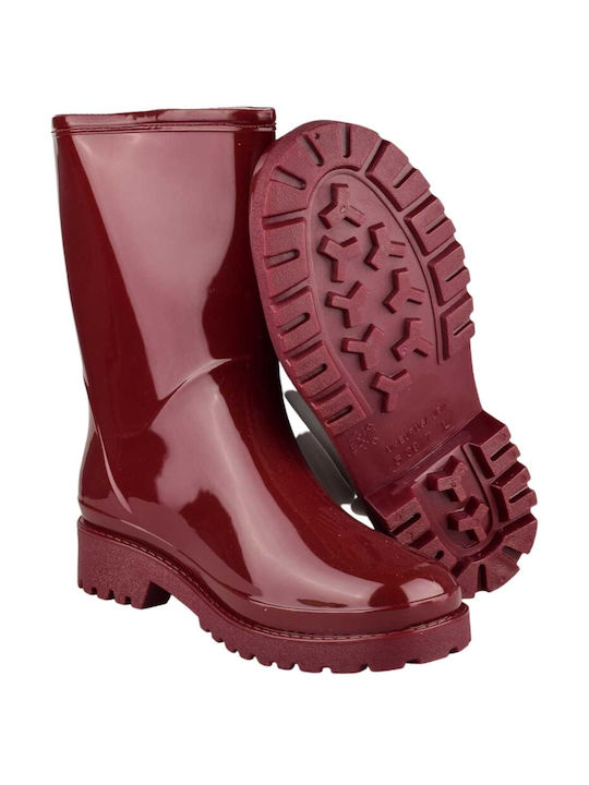 Yfantidis Women's Short Wellies Burgundy