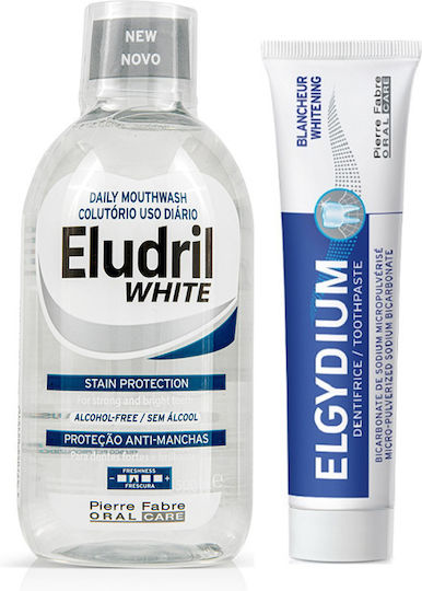 Pierre Fabre Eludril White Στοματικό Διάλυμα 500ml + Whitening Οδοντόκρεμα 75ml