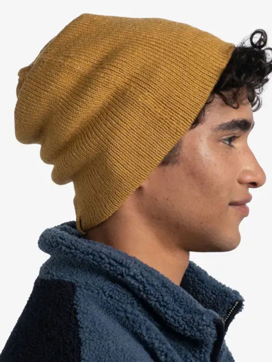 Buff Beanie Unisex Σκούφος Πλεκτός σε Κίτρινο χρώμα