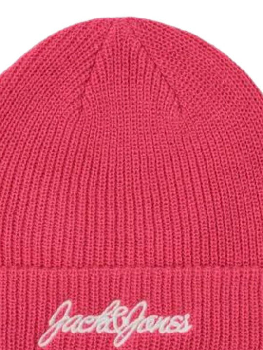 Knitted Beanie Cap Fuchsia