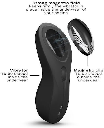 Dorcel Mini Δονητής για Ζευγάρια με Απομακρυσμένο Έλεγχο 9.3cm Μαύρος
