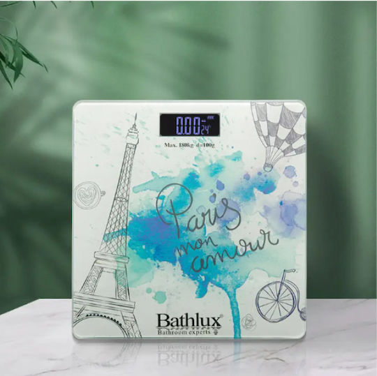 Bathlux Digital Badezimmerwaage in Farbe Weiß Paris 90306