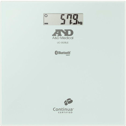 A&D Smart Ζυγαριά με Bluetooth σε Λευκό χρώμα UC-352