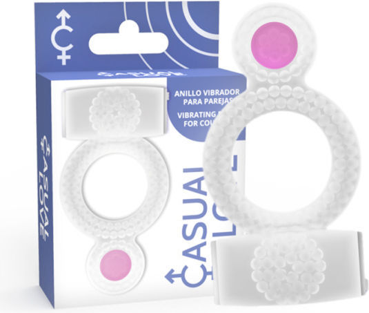 Love Casual Ring Vibrating Double Pleasure Transparent