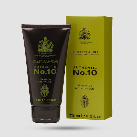Truefitt & Hill Authentic No10 Sensitive Hidratare Cremă de Față Pentru Bărbați cu Colagen și Peptide 24h 75ml