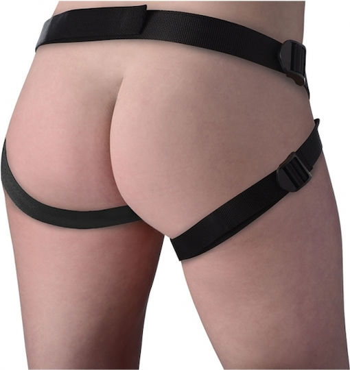 Strap U Seducer Harness με Dildo 15cm σε Μαύρο Χρώμα 4τμχ