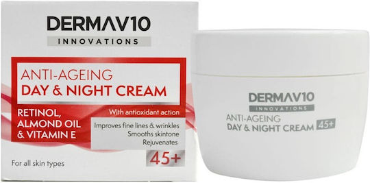 Derma V10 Anti Ageing Day & Night Cream Face 50ml