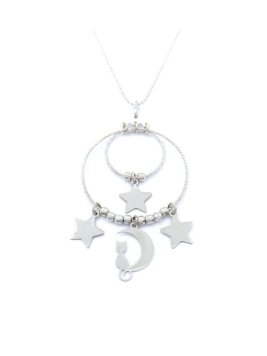 PS Silver Necklace with design Star from Silver