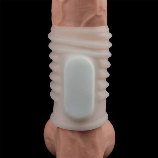 Lovetoy Penis-Verlängerung Mit Vibration Weiß