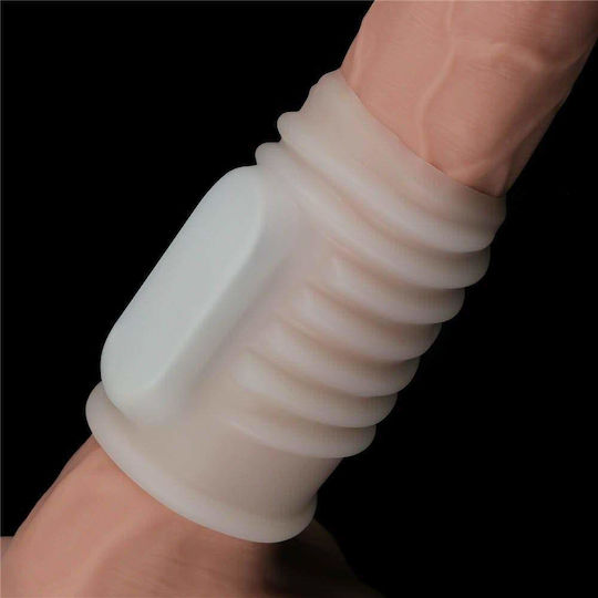Lovetoy Penis-Verlängerung Mit Vibration Weiß