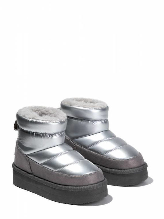 Conguitos Kids PU Leather Boots Silver