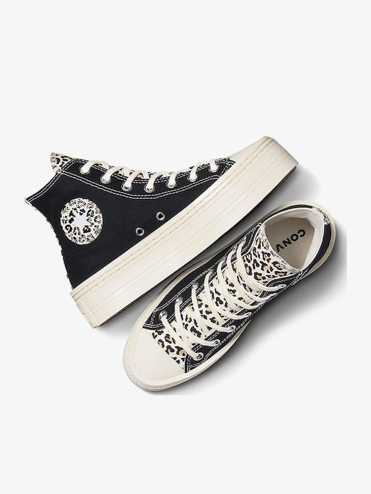 Chuck Taylor All Star Modern Lift Flatforms Tip Botine Negre
