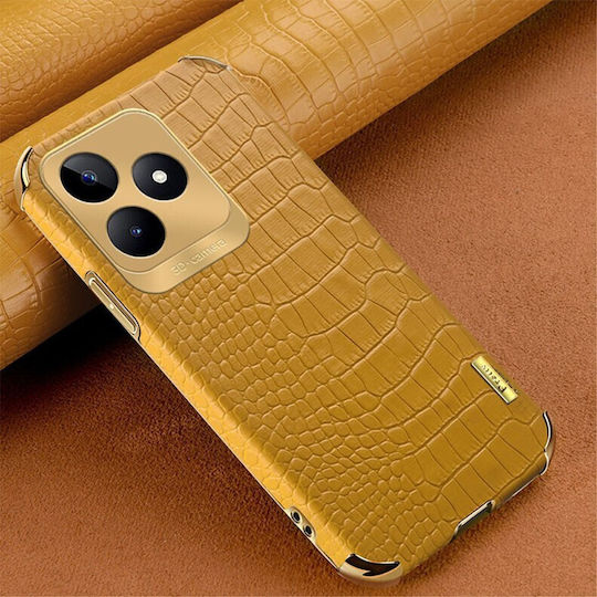 Crocodile Back Cover Σιλικόνης Κίτρινο (Realme C51)