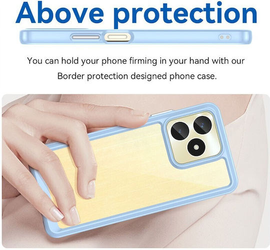 Colorful Series Umschlag Rückseite Silikon Blau (Realme C51)