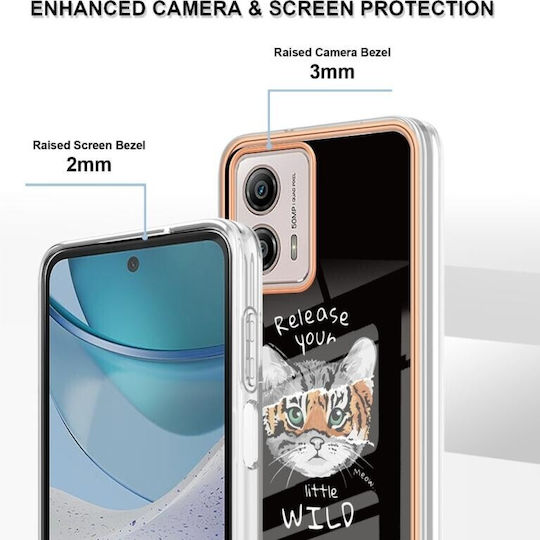Electroplating Back Cover Σιλικόνης Μπεζ (Moto G53)