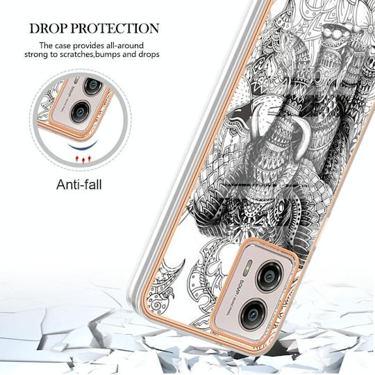 Electroplating Back Cover Σιλικόνης Γκρι (Moto G53)