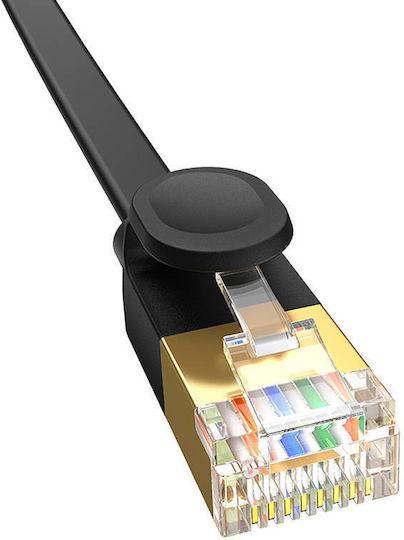 Baseus Flat Direct Attach Copper Cat.7 Ethernet Network Cable 2m Black 1pcs