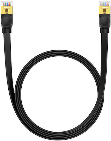 Baseus Flat Direct Attach Copper Cat.7 Ethernet Network Cable 2m Black 1pcs