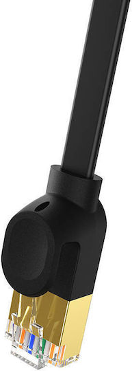 Baseus Flat Cat.7 (10Gbps) Καλώδιο Δικτύου Ethernet 8m Μαύρο