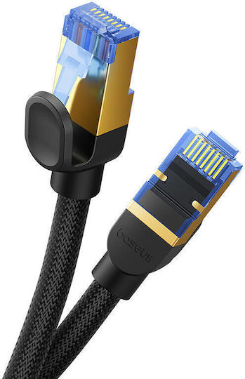Baseus Direct Attach Copper Cat.7 (10Gbps) Καλώδιο Δικτύου Ethernet 1m Μαύρο