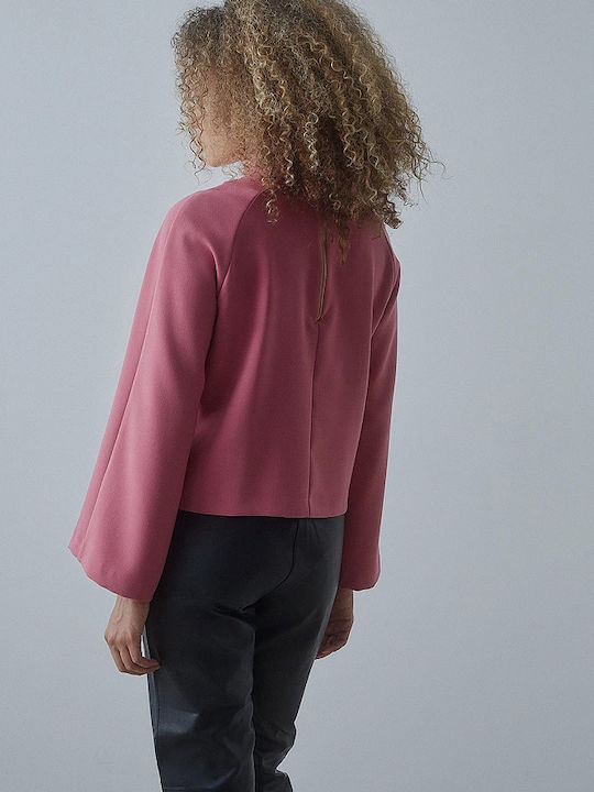 BSB Damen Bluse Langärmelig Rosa