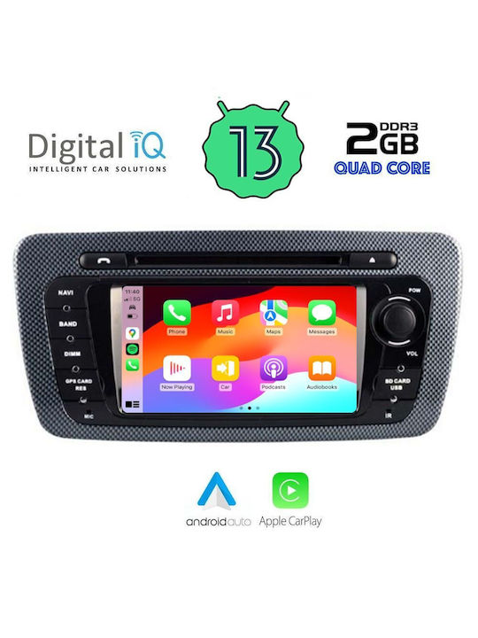 Digital IQ Car Audio System for Seat Ibiza 2008-2015 (Bluetooth/USB/AUX/WiFi/GPS/Apple-Carplay/Android-Auto) with Touch Screen 7"