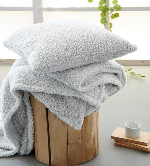 Palamaiki Sepia Κουβέρτα Fleece Υπέρδιπλη 220x240εκ. Coal