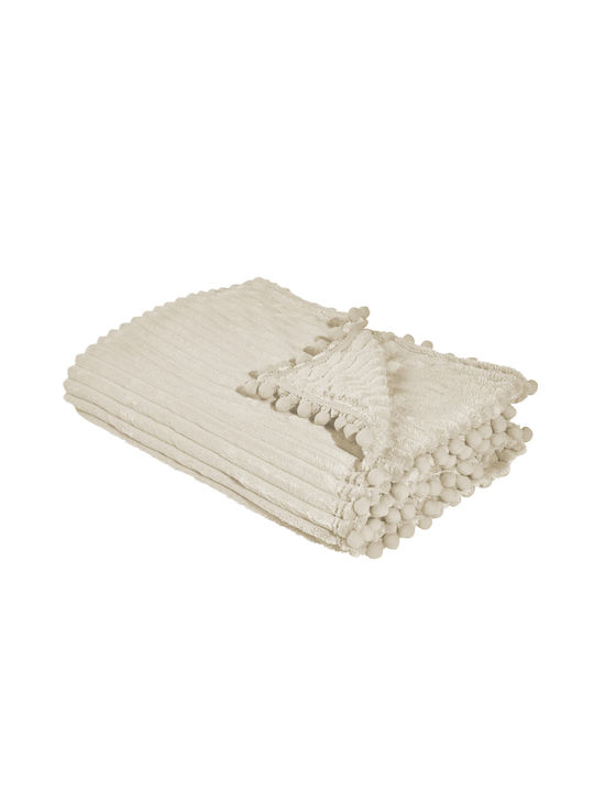 Das Home 1353 Decke Fleece Einzeln 160x220cm Ecru