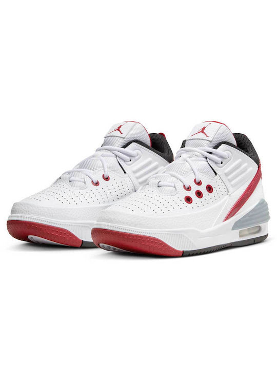 Max Aura 5 Kids Sports Shoes Basketball with Laces White