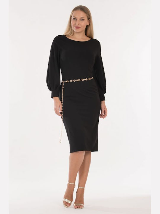 BelleFille All Day Midi Dress Black