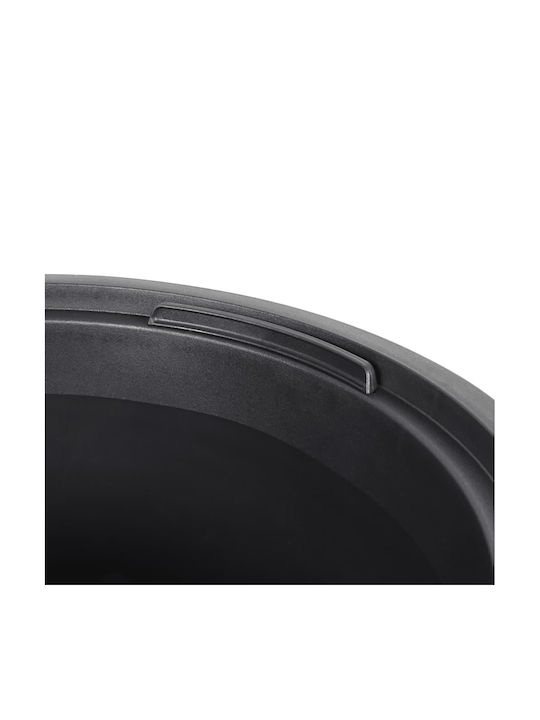 vidaXL Kunststoff-Blumentopf Anthrazit mit Untersetzer 29,5x52cm