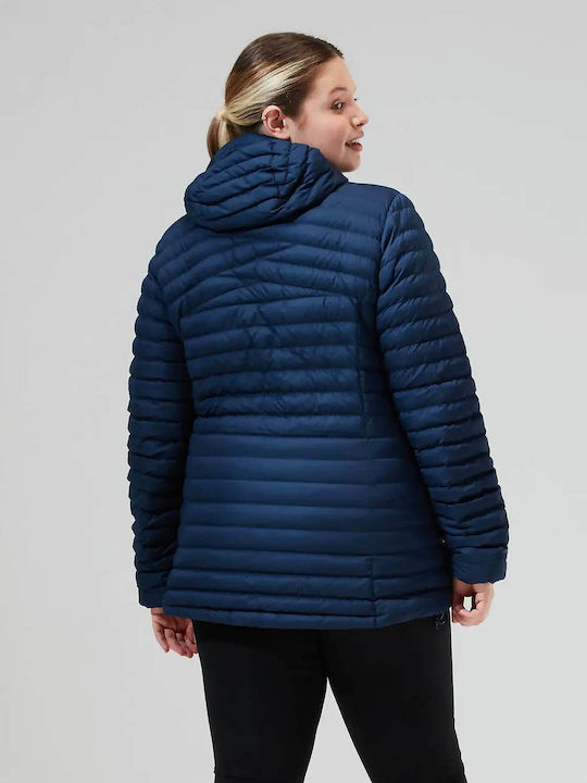 Berghaus Κοντό Γυναικείο Puffer Μπουφάν για Χειμώνα Μπλε