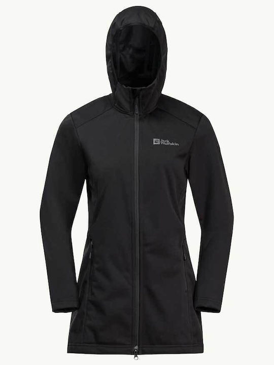 Women's Short Puffer Jacket for Winter Black