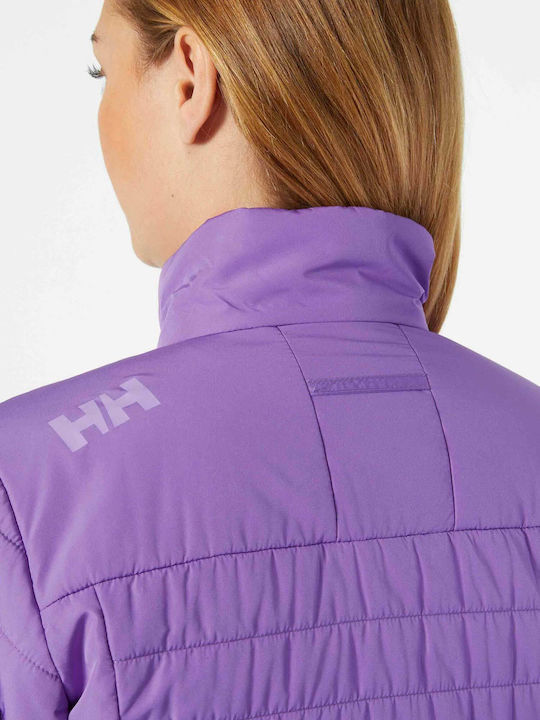 Insulator Κοντό Γυναικείο Puffer Μπουφάν για Χειμώνα Μωβ