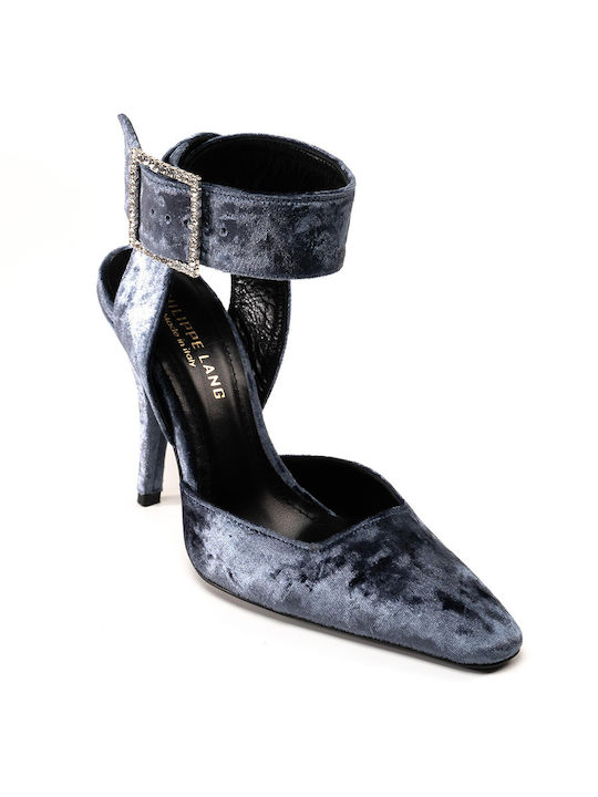 Philippe Lang Leather Gray Heels