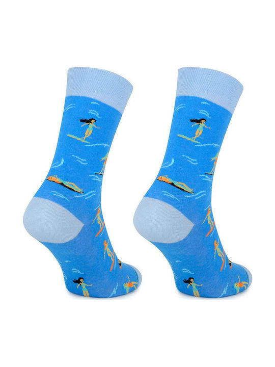 Crazy Socks Femei Șosete Albastre 1Pachet Crazy Socks Femei Șosete Albastre 1Pachet
