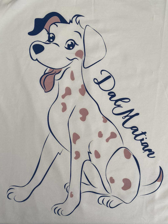 Kal-tsa Winter Damen Pyjama-Oberteil Weiß