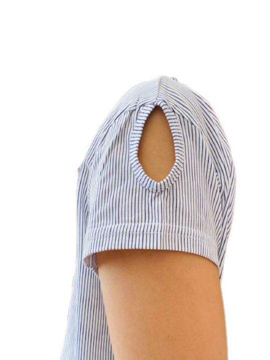 Kal-tsa Winter Damen Pyjama-Oberteil Weiß
