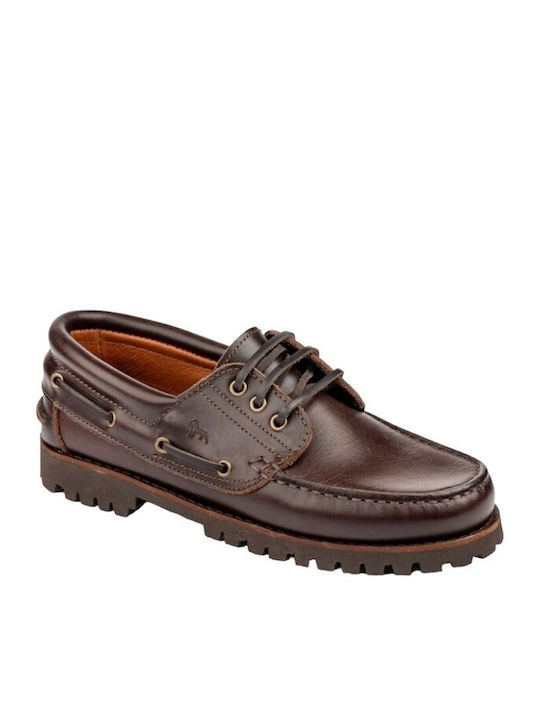 Boxer Ανδρικά Boat Shoes σε Καφέ Χρώμα