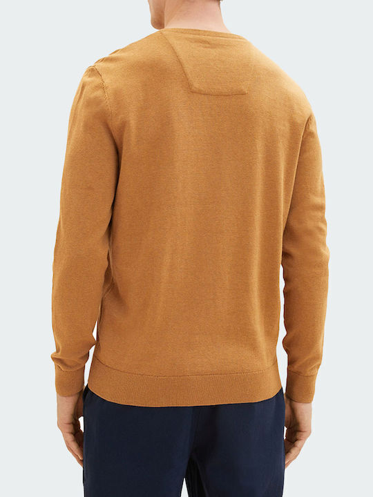 Tom Tailor Men's Long Sleeve Sweater Brown