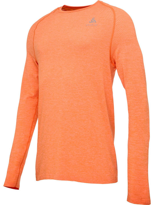 Odlo Essentials Men's Athletic Long Sleeve Blouse Orange