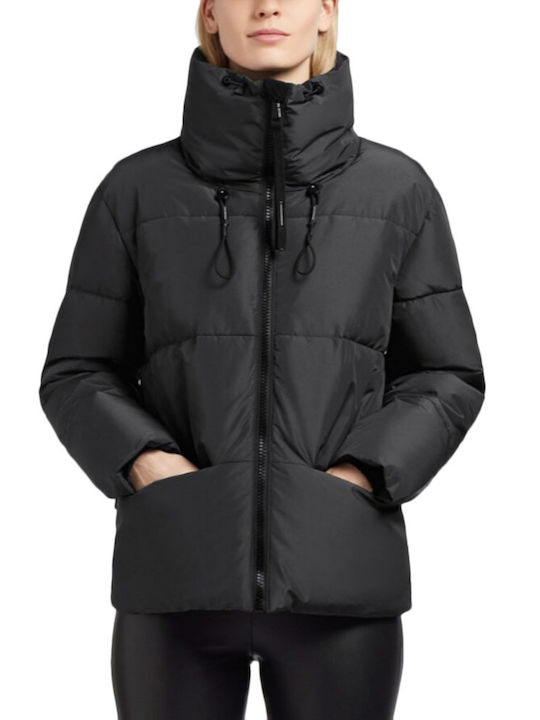 Khujo Women's Short Puffer Jacket for Winter Black