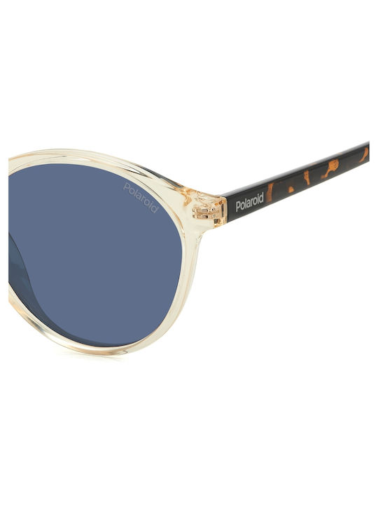 Polaroid Sunglasses with Transparent Plastic Frame and Blue Polarized Lens PLD4153/S 40G/C3