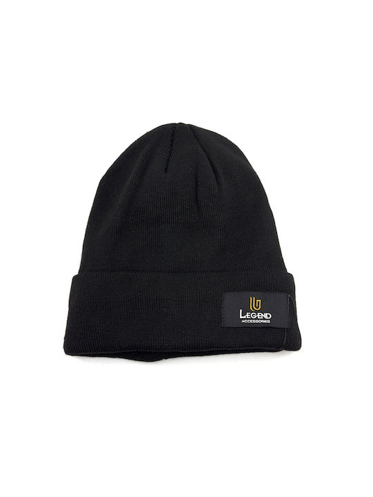 Legend Accessories Beanie Ανδρικός Σκούφος Πλεκτός σε Μαύρο χρώμα