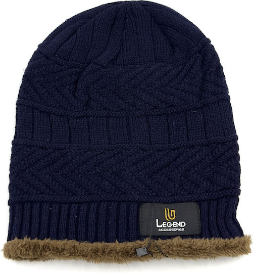 Knitted Beanie Cap Blue