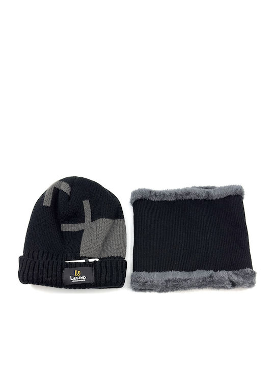 Knitted Beanie Cap Black